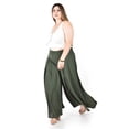 thumbnail image 2 of Pantalon tipo palazzo Roman Fashion /Tallas Extras, 2632 (Verde militar) verde oscuro 40, 2 of 5