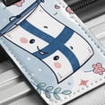 thumbnail image 6 of Kawaii Finland Flag Faux Leather Travel Luggage Tag, 6 of 7