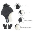Tisoloow Baby Winter Hat Earflap Sherpa Lined Warm Fleece Pilot Hat