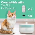 thumbnail image 3 of Filtros de Repuesto para Fuente de Agua para Gatos 71oz/2,1 L, Filtros de Fuente de Agua de Triple Filtración, 3 of 5