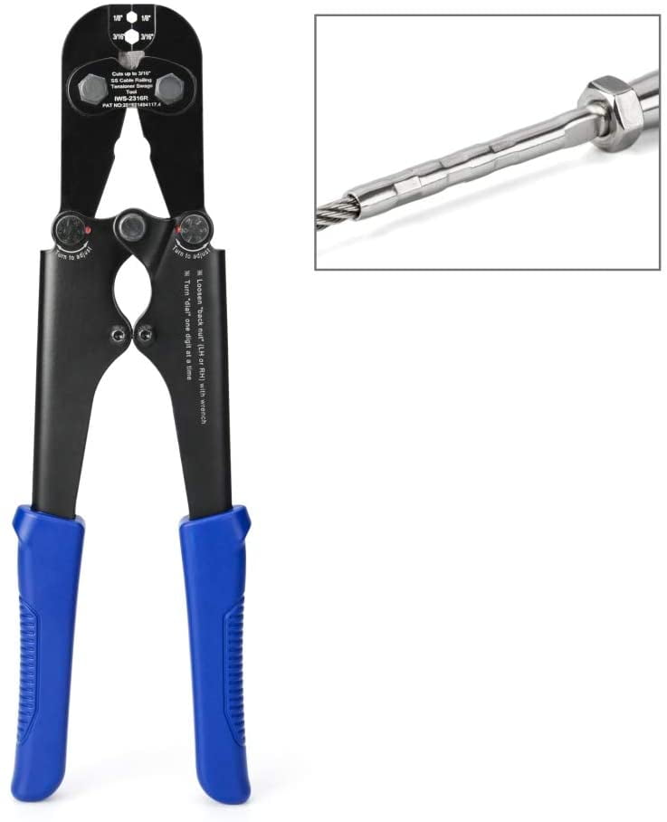 Hand Tools IWISS IWS2316R Crimping plier Heavy Duty Cable Railing Deck