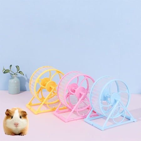 Goowood Hamster Wheel Silent Treadmill Running Exercise Wheel with Bracket for Hamsters Golden Bears Gerbils and Small Animals Cage Accessories