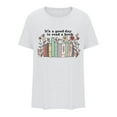 thumbnail image 4 of Teacher Shirts Women Wildflowers Book T Shirt Book Lover Tshirt Book Reading Shirt Teaching Life Short Sleeve Tee Tops, 4 of 4