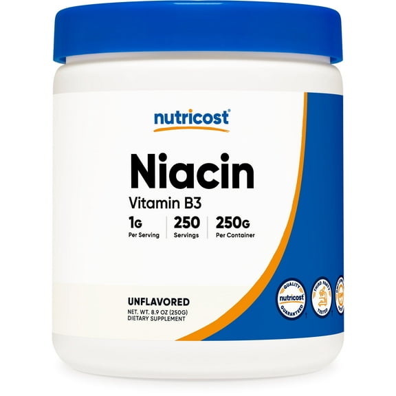 Nutricost Niacin (Vitamin B3) Powder 250 Grams - 1G Per Serving