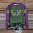 thumbnail image 2 of Aoiroe Women 2026 Holiday Casual Mardi Gras Sweatshirts Long Sleeve Sequin Sweatshirt Fashion Glitter Hoodies Outfits Green XL, 2 of 9