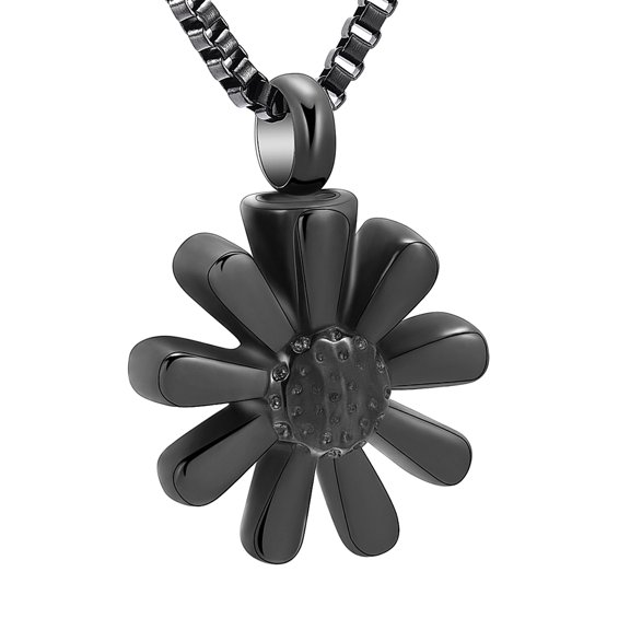 Daisy Flower Urn Necklace for Ashes for Women Pendant Keepsake for Ashes Memory Cremation Jewelry Urn Necklace Jewelry for Women