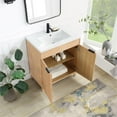 thumbnail image 5 of Palos 30" Single Bath Vanity in Fir Wood Brown with Drop-In White Ceramic Basin, 5 of 15
