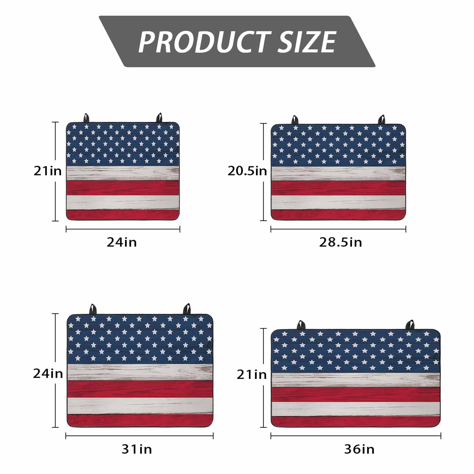 Wooden American Flag Stove Top Cover for Electric Stove, Heat-proof & Non Slip Glass Top Stove Cover Protector, Independence Day Star Striped Flag Kitchen Flat Cooktop Rubber Mat 24x21 Inches