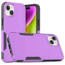 Decase Heavy-Duty Rugged Case for iPhone 15,Dual Layer Military Grade Drop Protection Anti-Fingerprint Anti-Scratch Hard Back Cover Silicone Bumper Shockproof Protective Case for iPhone 15,Purple