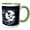 Green/White, variant on 3drose, Halloween Harbingers Ravens Taking Flight Together, 11oz Mug