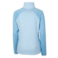thumbnail image 3 of Women's Cutter & Buck Powder Blue Ole Miss Rebels Forge Tonal Stripe Stretch Half-Zip Pullover Top, 3 of 3