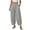 Light Gray, variant on felwors Barrel Pants Women Cotton Palazzo High Waisted Balloon Pants Summer Casual Beach Boho Wide Leg Baggy Trousers White for Size XXL