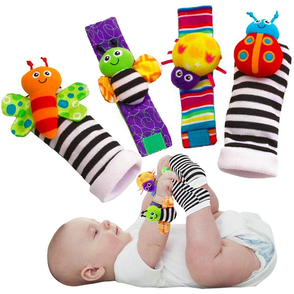 Baby Child Kid Sassy Soft Rattles Set On the Go Go Bugs Stroller Pram Buggy Toy 