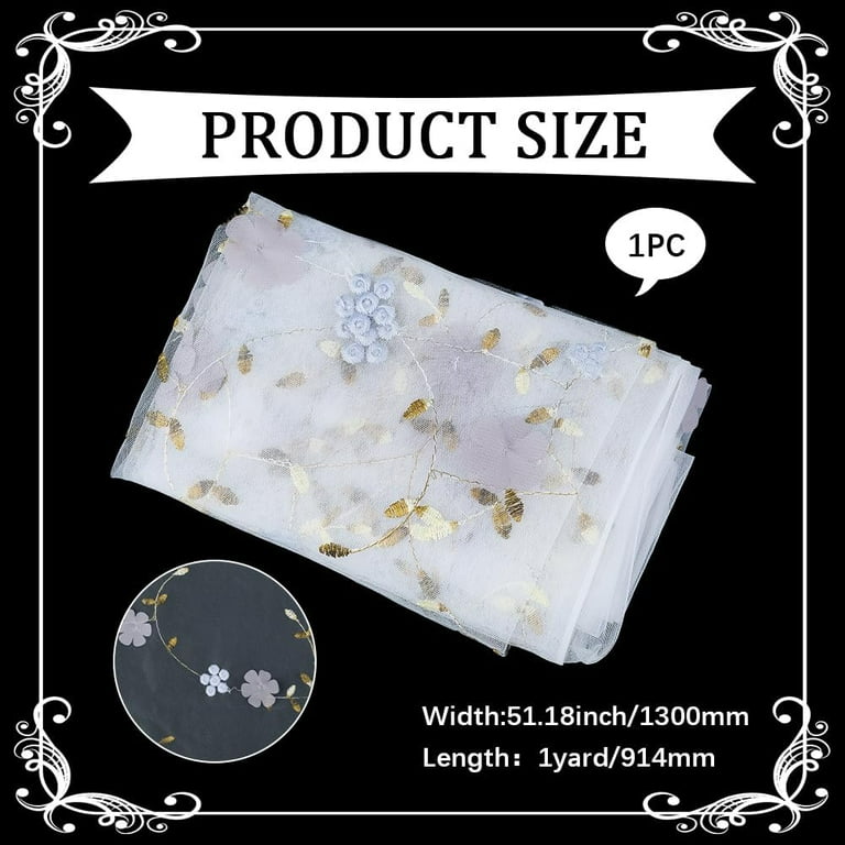 36x51 Inch White Embroidery Blue 3D Flower Netting Tulle Floral Mesh Lace Sheer Embroidered Soft Transparent Decorative Fibre Fabric for Sewing ... 36x51 Inch White Embroidery Blue 3D Flower Netting Tulle Floral Mesh Lace Sheer Embroidered Soft Transparent Decorative Fibre Fabric for Sewing ...