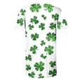 thumbnail image 4 of QTOCIO Hauts Décontractés pour Femmes, Hauts d'Été pour Femmes, Chemise à Manches Courtes Imprimée St. Patrick avec Plis à Boutons et Col en V, 4 of 5
