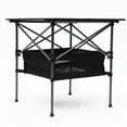 thumbnail image 6 of HOMEBYTE 1-piece Folding Outdoor Table with Carrying Bag,Lightweight Aluminum Roll-up Square Table for indoor, Outdoor Camping, Picnics, Beach,Backyard, BBQ, Party, Patio, 27.56X27.56X27.56in, Black, 6 of 13