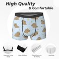 Men's Boxer Briefs, Swim Capybaras Duck Soft Comfy Mens Underwear
