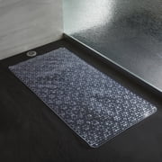 Bath Bliss Extra Long Aqua Gel Rectangular Bath Mat in Clear