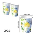 10pcs Lemon Pattern Disposable Paper Cup, Thickened Sturdy Paper ...