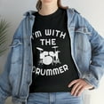 thumbnail image 2 of I'm With The Drummer Drum Kit Instruments T-Shirt, 2 of 2