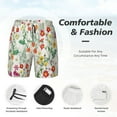 thumbnail image 3 of Logiee Spring floral Print Men's Swim Trunk,Quick Dry Board Shorts ,Men's Swim Trunks with Compression Liner, Bathing Suits with Pockets-Large, 3 of 6