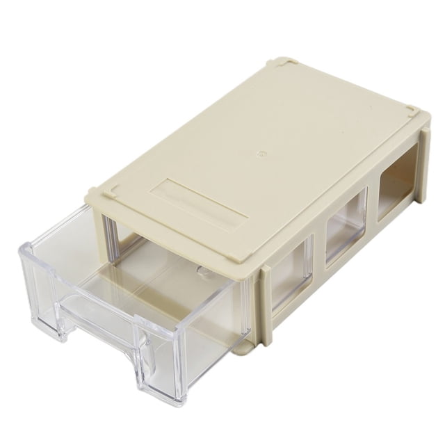 1Pc Stackable Plastic Hardware Parts Storage Boxes Component Screws Toolbox Small Parts Organizer Electronic Carrying Case Grey