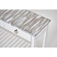 thumbnail image 6 of Sea Wind Florida Picket Fence Wood Console Table with Drawers in White/Gray, 6 of 7