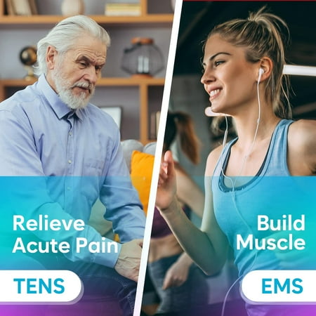 Easy@Home Professional Rechargeable TENS Unit Muscle Stimulator Tens Machine Massager, 2-Output EHE012PRO