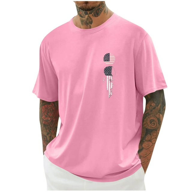 Tops para hombre, blusas y camisas de cuello redondo y manga corta para hombre, blusas casuales de cuello redondo con estampado de moda para hombre, blusas de cuello redondo y manga corta, camisas par