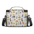 thumbnail image 3 of Multicolor Cat and Yarn White Pattern Insulated Lunch Box for Women Men, Medium Leakproof Cooler Bag with Adjustable Strap, 10"x6.7"x8", 3 of 6