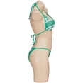 thumbnail image 3 of Anime Sexy Green Swimsuit Bikini Two-Piece Set Swimwear Women Bathing Suit, 3 of 7