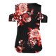 thumbnail image 4 of Tops con estampado de hombros descubiertos de manga corta con cuello en V a la moda para mujer Fridja  bn8147, 4 of 5