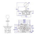 thumbnail image 4 of 2X Arcade Joystick Controller Joystick Joystick with Circuit Board 5P Pin Without Light Joystick Game Console Handle I, 4 of 4