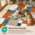 thumbnail image 4 of Design&I 5'x7' Washable Area Rug Geometric Terrazzo Block Checkered Abstract Patterned Multi Multicolor for Small Living Room, Bedroom, Sleek Flatweave Pet Friendly & Non-Slip, 4 of 7