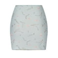 thumbnail image 4 of Xixinqiwan No Boundaries Skirts for Women Clearance under $10,Womens Floral Print Mini Skirt Mid Waisted Stretch Summer Skorts Casual Workout Skirt, 4 of 5