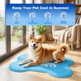 thumbnail image 2 of Almohadilla de Gel Refrescante para Mascotas 100 cm x 71 cm No Necesita Agua Alfombra Hielo de Tela Oxford para Gatos y Perros Duradera No Tóxica Azul, 2 of 8