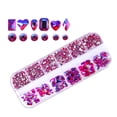thumbnail image 6 of Nail Accessories Heart Shape Flatback Nail Gems 12 Grids Decorating Set for Crafting Design, 6 of 8