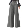 thumbnail image 1 of VONDA Women's High Waist Wide Leg Long Straight Pants Trousers, 1 of 4