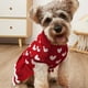 thumbnail image 3 of Suéteres largos para perros y mascotas, vestido de punto, jersey de cuello alto, suéter cálido para cachorros de invierno, vestidos largos (corazón rojo),, 3 of 5