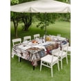 thumbnail image 7 of Outdoor Table Cloth with Umbrella Hole and Zipper, Farmhouse Waterproof Rectangle Tablecloth 60"x102", Retro Country Star Berry Vintage Wood Grain Washable Table Cover for Outside Party Patio Picnic, 7 of 7