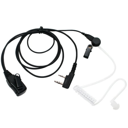 Replacement Kenwood TK-3312 FBI Earpiece with Push to Talk (PTT) Microphone - Acoustic Earphone For Kenwood TK-3312 Radio - Headset for Security and