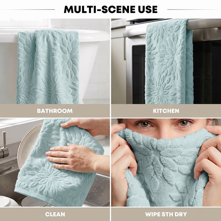 Sm:)e Dahlia Jacquard Bath Hand Towel 2-Pack photo 6
