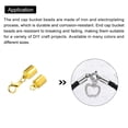 thumbnail image 4 of Uxcell 10 Pcs Embouts de Cordon, Embouts de 6,5mm Perles Kumihimo en Fer pour Bricolage (Or), 4 of 5