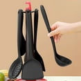 thumbnail image 2 of Silicone Spatula Set 7 Piece Heat Resistant Food Grade For Non Stick Pans Including Rice Spoon Soup Ladle Strainer Frying Spatula, 2 of 6