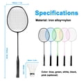 thumbnail image 4 of Training Badminton Racket Shuttlecock Set Physical Education Exercise Sports Equipment Iron Alloy Badminton Racket Kit, 4 of 8