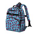thumbnail image 2 of Pink and Blue Leopard Print Cute School Backpack Bag for School with Padded Back and Adjustable Shoulder Straps 15.25"x11.5"x5.25", 2 of 5