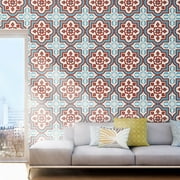Moroccan Mosaic Handmade Taza Blue, Red, White Tile, Pack of 12 (Morocco) Set 12 Tiles