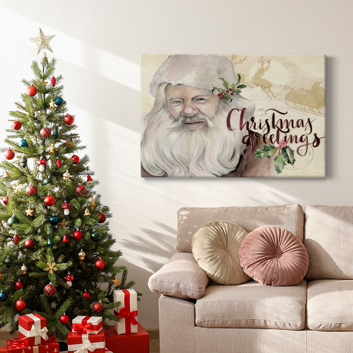Christmas Greetings Collection A- Gallery Wrapped Canvas