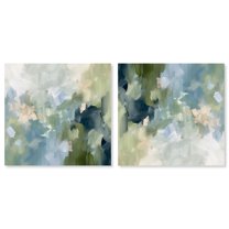 Art Remedy Modern Trendy Art Canvas, 16" x 16", Gallery Wrapped, Minted Brush Set