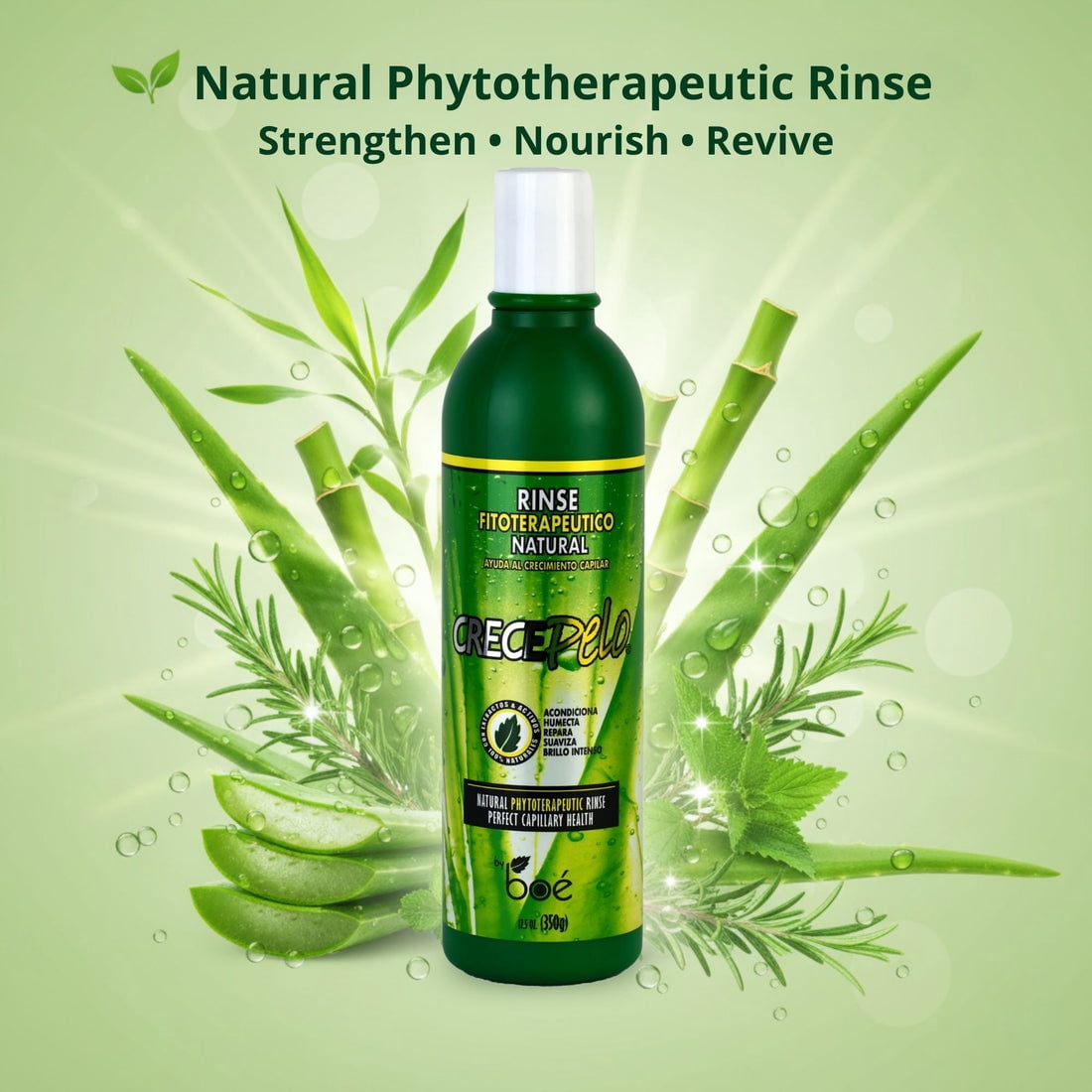(2 pack) Crece Pelo Natural Phitoterapeutic Conditioner/Rinse, 12.5 oz